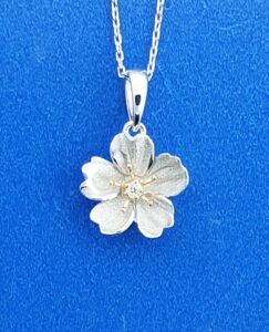 Denny Wong Cherry Blossom Pendant, 14K 2-Tone