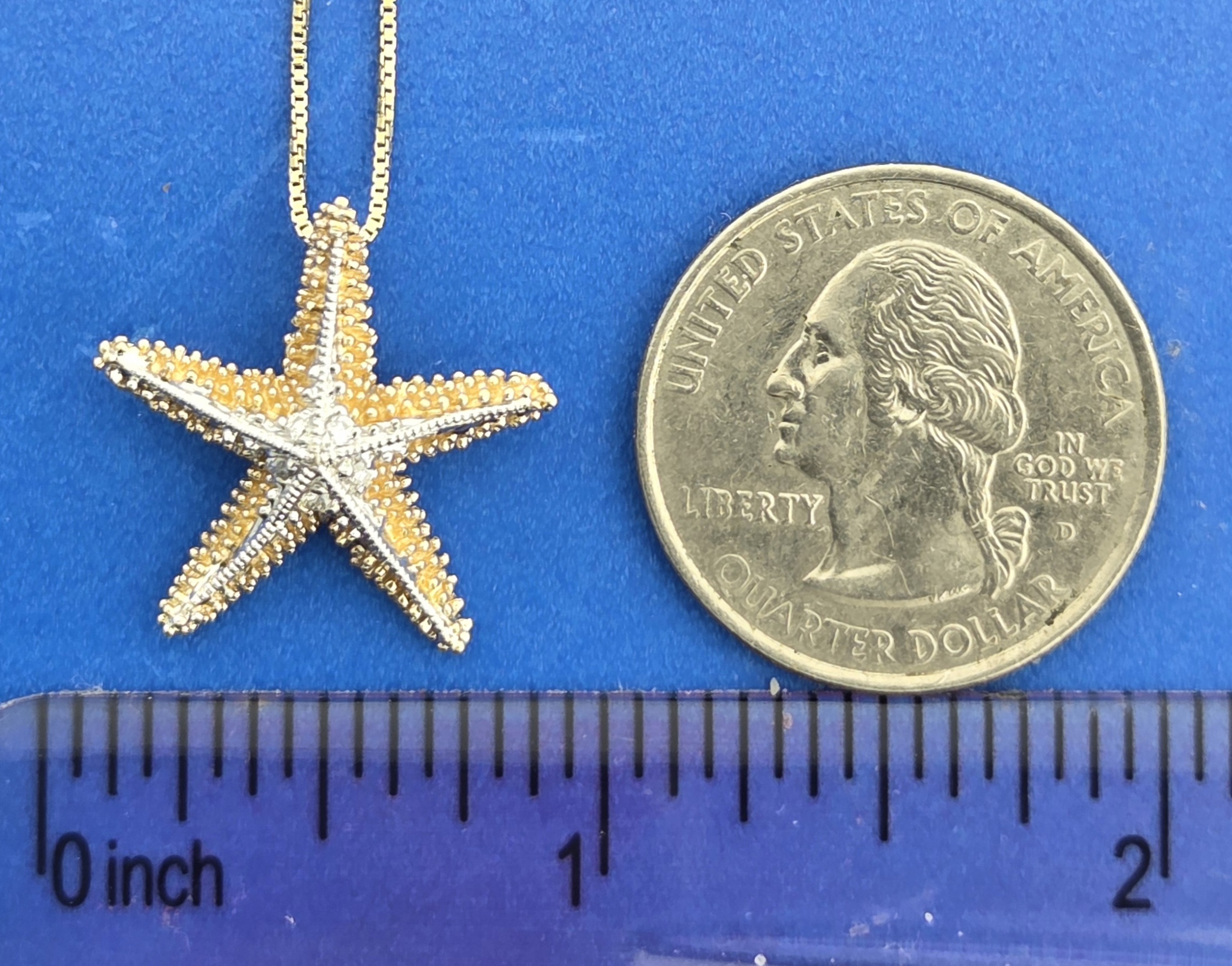 Denny Wong Starfish Pendant, 14K 2-Tone 3 Denny Wong Starfish Pendant, 14K 2-Tone - Image 3