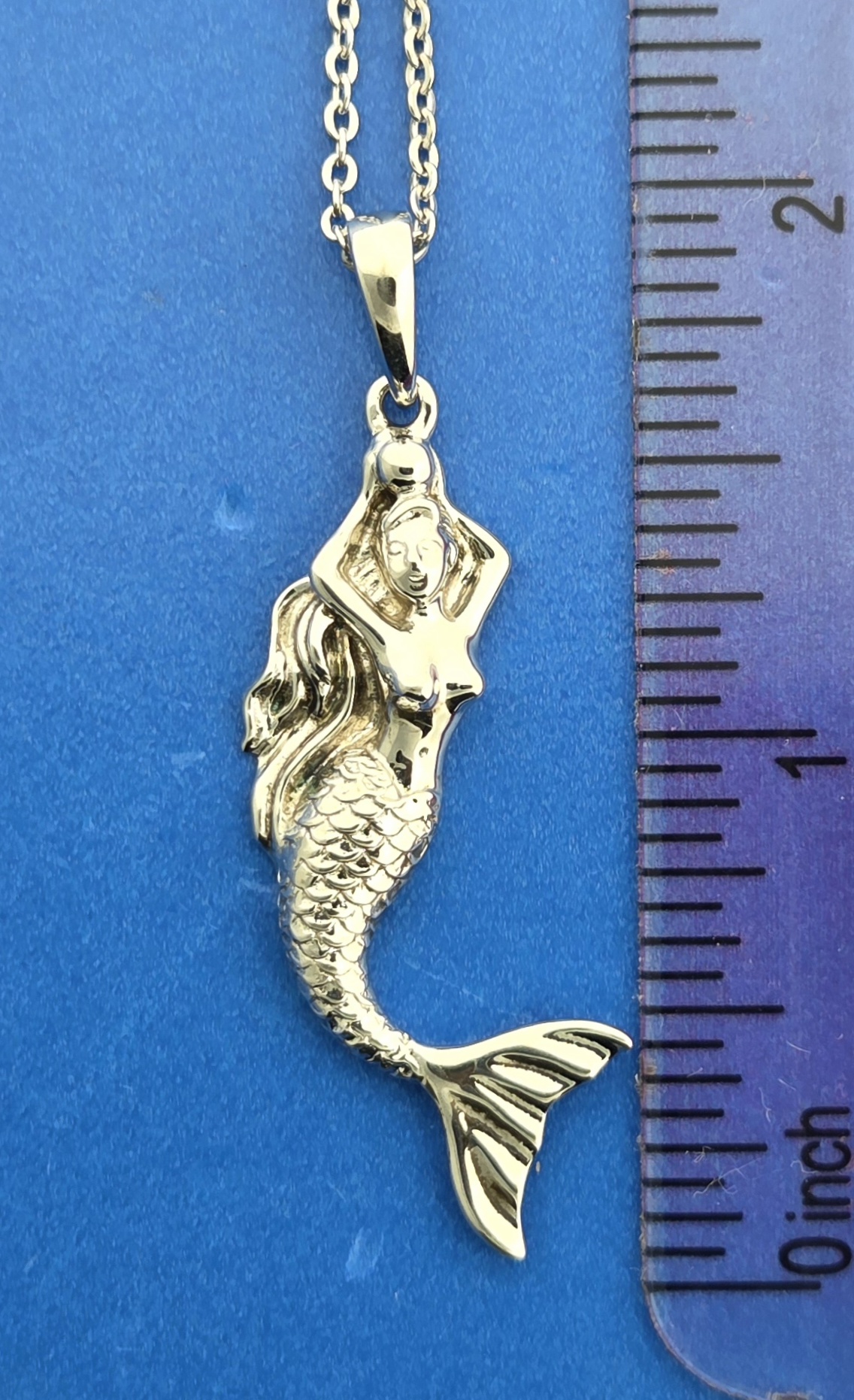 Alamea Mermaid Pendant, Sterling Silver 5 Alamea Mermaid Pendant, Sterling Silver - Image 5
