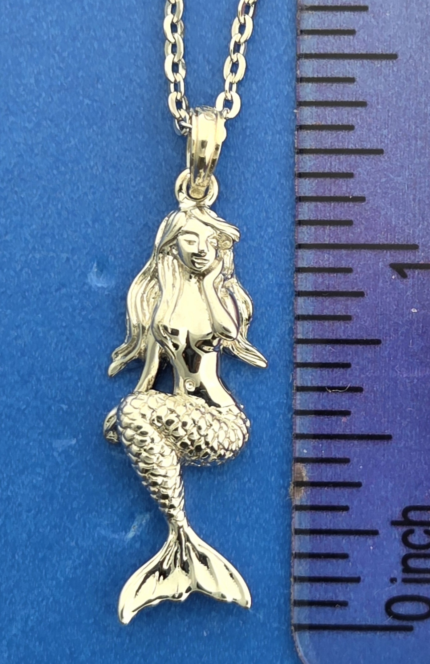 Alamea Sitting Mermaid Pendant, Sterling Silver 4 Alamea Sitting Mermaid Pendant, Sterling Silver - Image 4