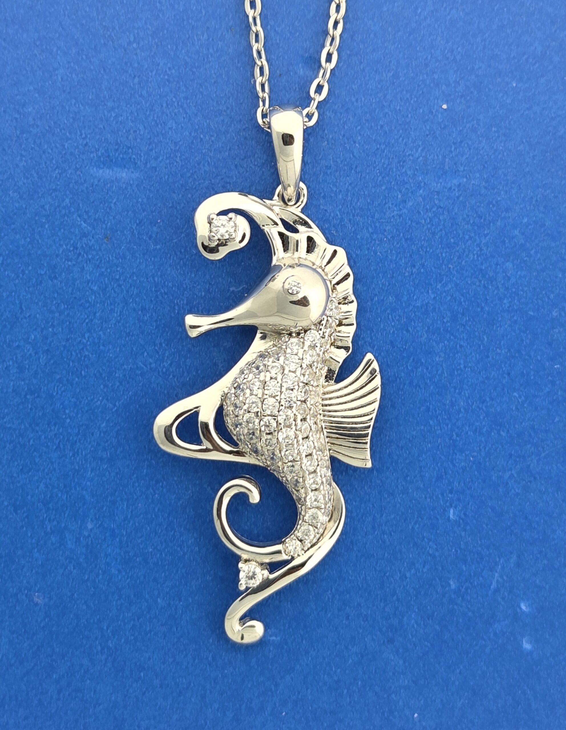 Alamea Seahorse Cz Pendant, Sterling Silver 1 Alamea Seahorse Cz Pendant, Sterling Silver