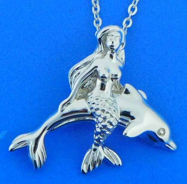 Mako Mermaid Mimmi's Dolphin charm Pendant sterling silver 925