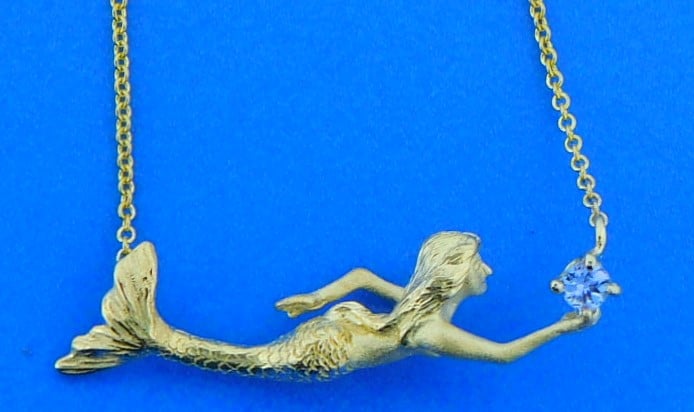 Denny Wong Mermaid Necklace, 14K Yellow Gold | Island Sun Jewelry Beach  Haven NJ