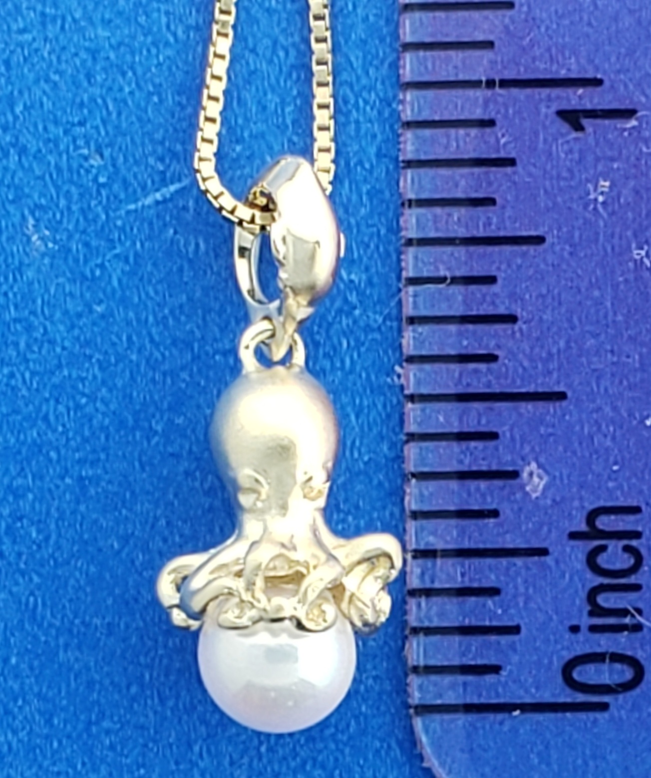 Steven Douglas Octopus Pearl Pendant, 14K Yellow Gold 4 Steven Douglas Octopus Pearl Pendant, 14K Yellow Gold - Image 4