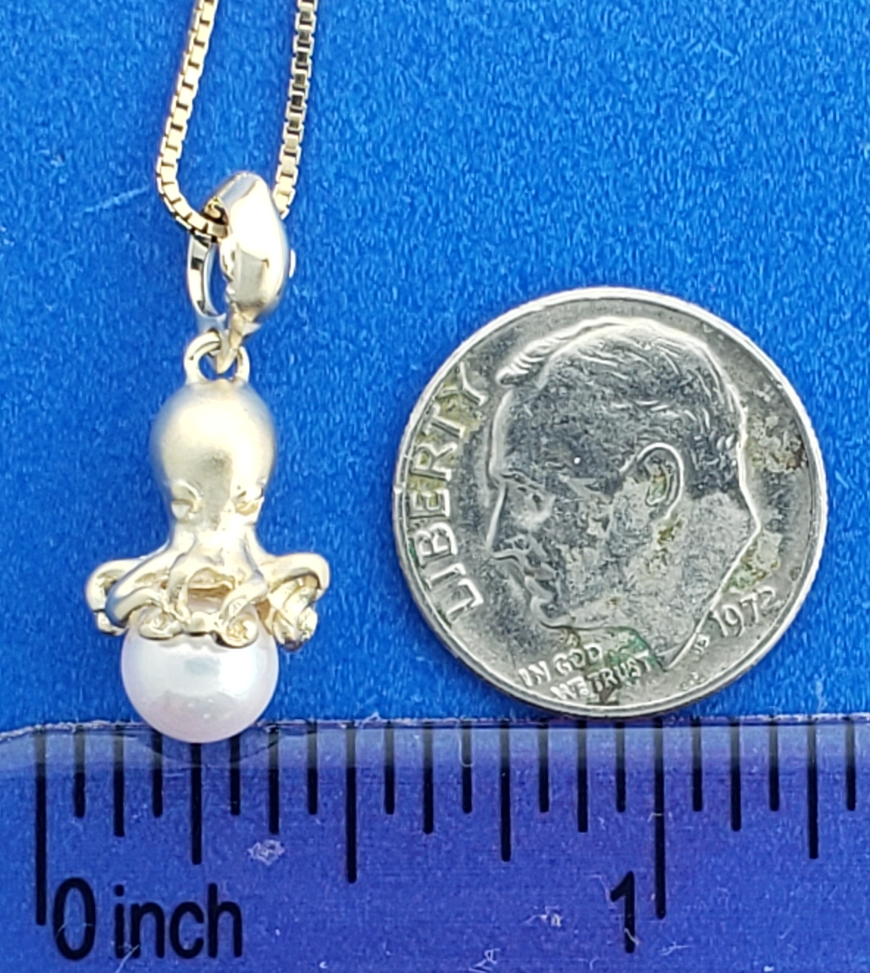 Steven Douglas Octopus Pearl Pendant, 14K Yellow Gold 3 Steven Douglas Octopus Pearl Pendant, 14K Yellow Gold - Image 3