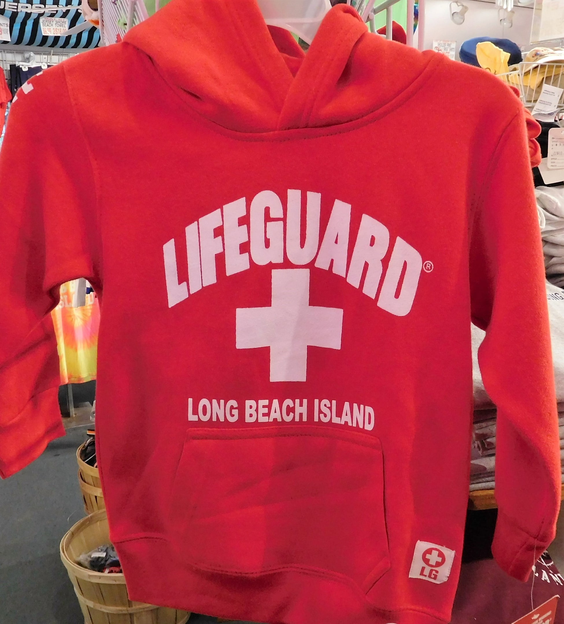 LIFEGUARD Kids Miami Beach Florida Life Guard Sweatshirt Red Hoodie 