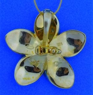 Denny Wong Plumeria Enhancer/Slide/Pendant, 14k Yellow Gold