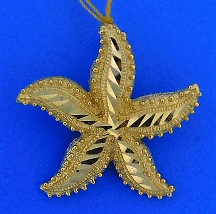 Starfish Diamond-Cut Pendant/Slide, 14K Yellow Gold | Island Sun