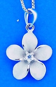 Denny Wong Plumeria Pendant, Precious Silver