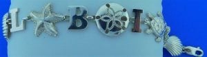 Lbi Sealife Bracelet, Sterling Silver-Lg-8"