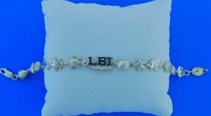 Lbi Island Sealife Bracelet, Sterling Silver-8"
