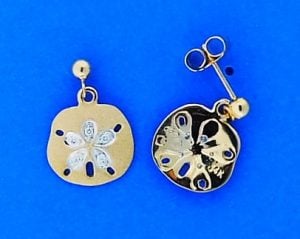 Denny Wong Sand Dollar Earrings, 14k Yellow Gold