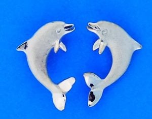 Denny Wong Dolphin Post Earring, Precious Silver