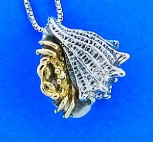 Steven Douglas Hermit Crab Pendant, Sterling Silver/14k