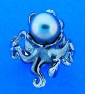 Steven Douglas Octopus Ring, Sterling Silver