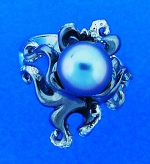 Steven Douglas Octopus Ring, Sterling Silver