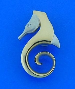 Steven Douglas Seahorse Slide, 14k 2-Tone