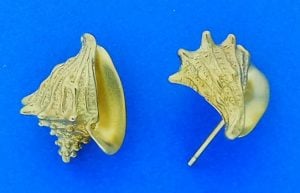 Steven Douglas Conch Shell Earrings, 14k Yellow Gold