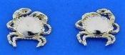 Crab Post Earrings, 14k Yellow Gold