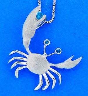 Denny Wong Crab Pendant, 14K White Gold