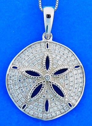 Sand Dollar Pendant, Sterling Silver