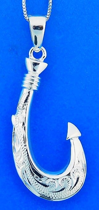 Alamea Fishing Hook Pendant, Sterling Silver | Island Sun Jewelry Beach  Haven NJ