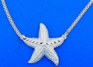 Starfish Necklace, Sterling Silver