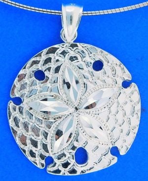 Sand Dollar Pendant/Slide, Sterling Silver