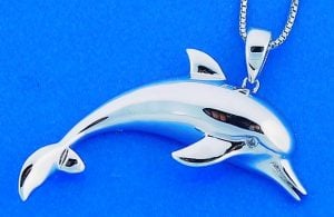 Dolphin Pendant, Sterling Silver