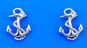 Anchor Post Earrings, Sterling Silver