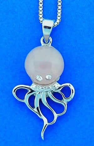 Octopus Dangle Earrings, Sterling Silver