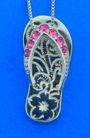 sterling silver alamea flip flop pendant