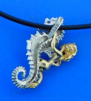 Steven Douglas Seahorse Mermaid Pendant, Sterling Silver/14k