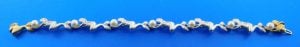 Steven Douglas Mermaid Pearl Bracelet, Sterling Silver/14k