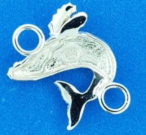 sterling silver humpback whale bracelet clasp/topper