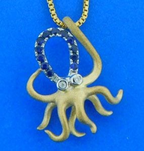 denny wong sapphire octopus pendant