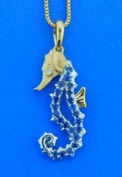 denny wong sapphire seahorse pendant