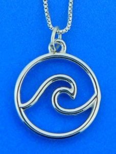 Wave Pendant,Sterling Silver