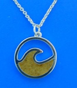 dune jewelry wave necklace, lbi sand
