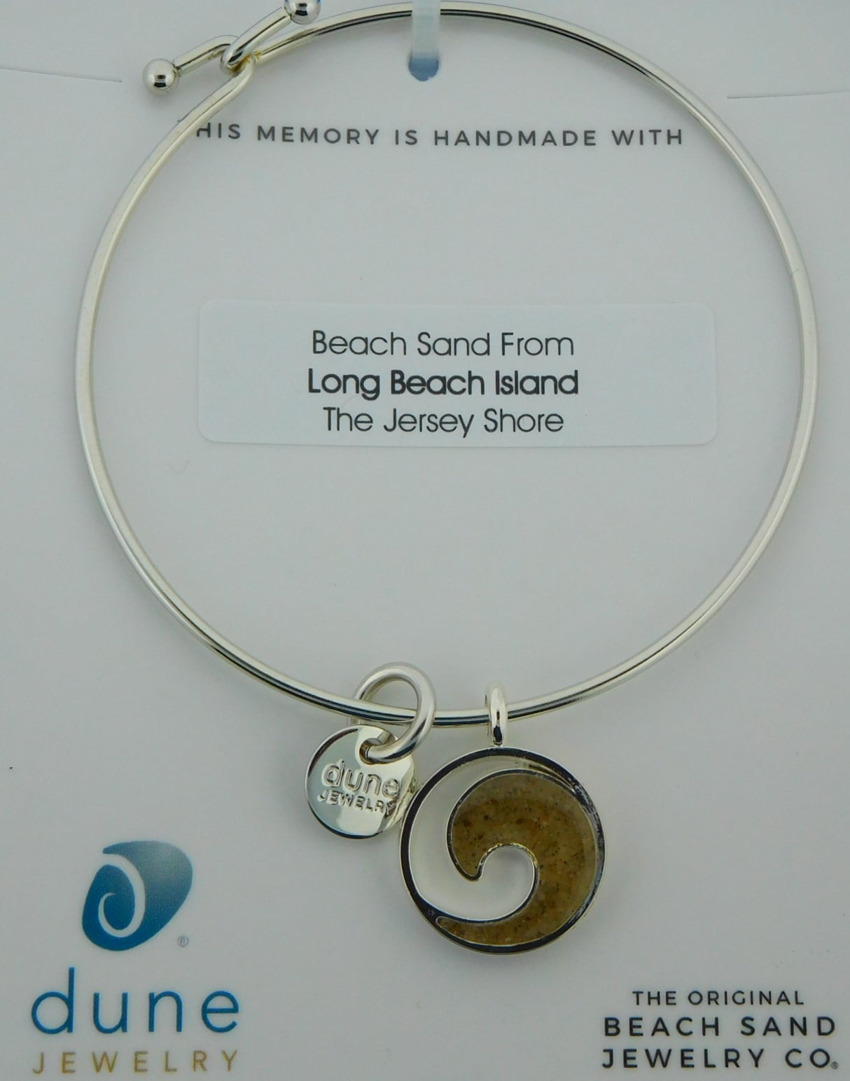 Dune Jewelry Wave Bangle Bracelet, LBI Sand Island Sun Jewelry Beach