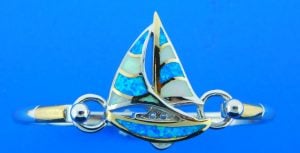 sailboat opal bracelet top, sterling