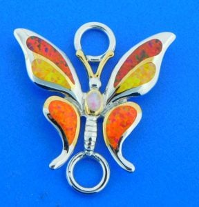 butterfly opal bracelet top, sterling silver