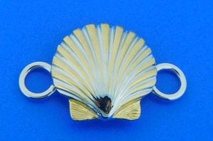 scallop shell bracelet top, sterling