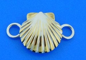 scallop shell bracelet top, sterling