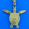 Alamea Diamond Sea Turtle Pendant, 14K Yellow Gold