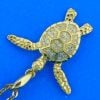 Alamea Diamond Sea Turtle Pendant, 14K Yellow Gold