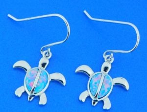 alamea sea turtle opal earrings