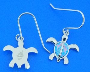 alamea sea turtle opal earrings