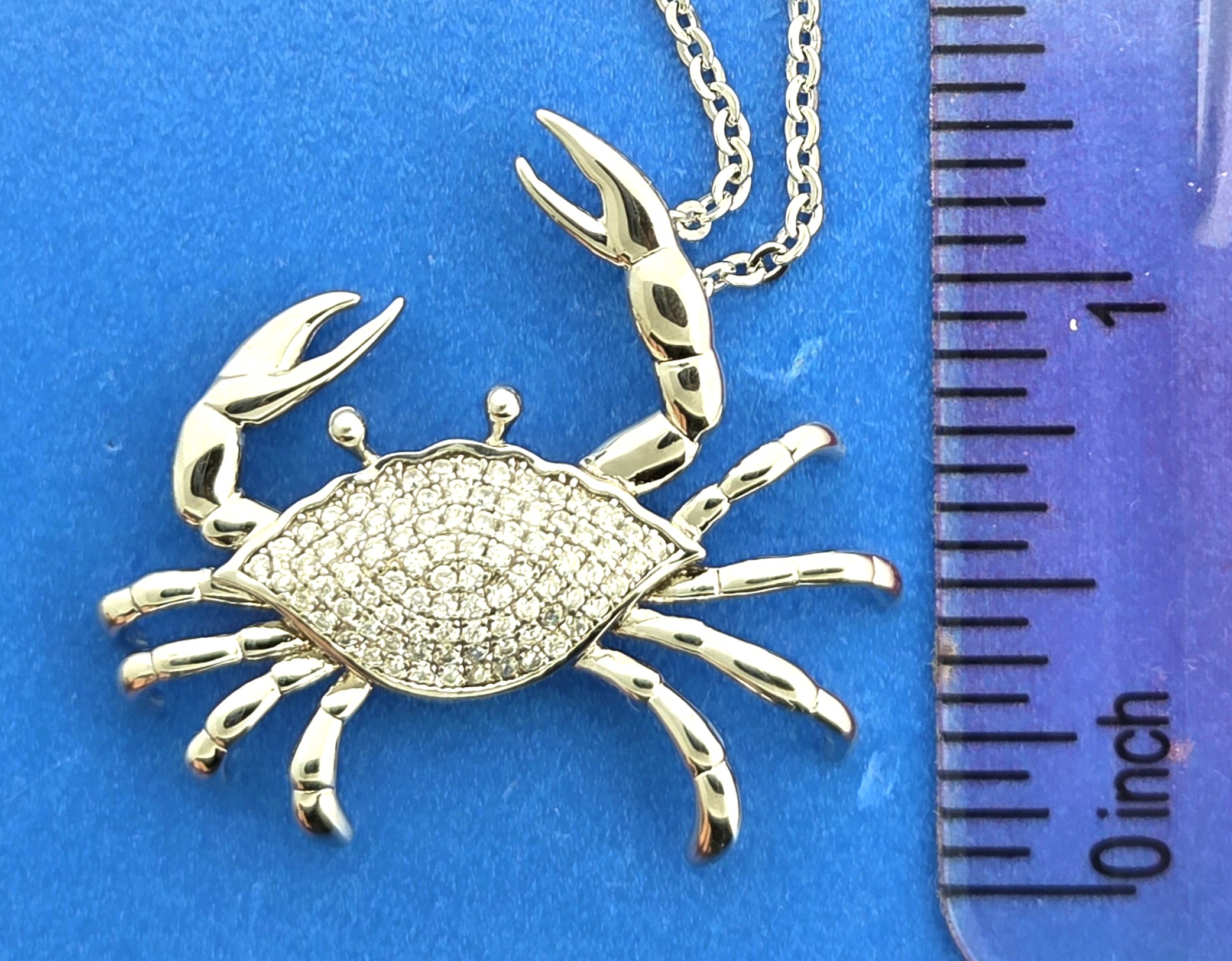 Alamea Blue Crab Pendant, Sterling Silver 5 Alamea Blue Crab Pendant, Sterling Silver - Image 5