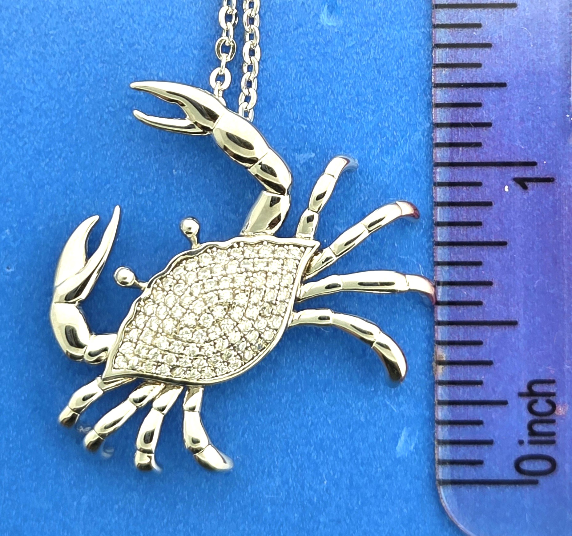 Alamea Blue Crab Pendant, Sterling Silver 6 Alamea Blue Crab Pendant, Sterling Silver - Image 6